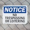 Signmission No Trespassing Or Loitering OSHA Notice Sign, Plastic, 10in W x 7in L, 2PK OS-2PACK-NS-P-710-L-14957 - alternate 3
